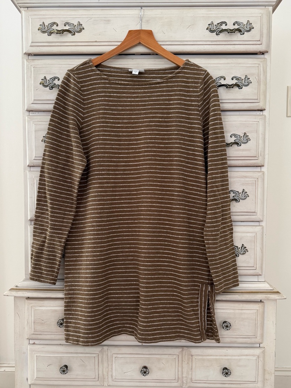 J. Jill Brown Striped Tunic Top